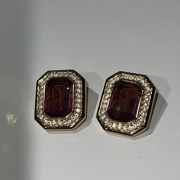 Dior vintage Clip on Earrings Crystal BEAUTIFUL - Picture 9 of 13